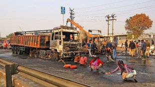 jaipur, Jaipur accident, Jaipur truck accident, Jaipur ajmer highway accident