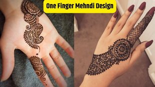 one finger mehndi design simple and beautiful photos