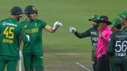 SA vs PAK: मैच के बीच हेनरिक क्लासेन से भिड़े पाकिस्तानी कप्तान मोहम्मद रिजवान, बाबर आजम ने किया बचाव; VIDEO में जानें कारण