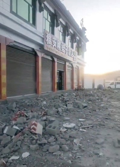 Aftermath of earthquake