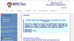 BITSAT 2025: बिरला इंस्टीट्यूट ऑफ टेक्नोलॉजी एंड साइंस प्रवेश परीक्षा 2025 के लिए रजिस्ट्रेशन शुरू, डायरेक्ट लिंक से ऐसे करें अप्लाई