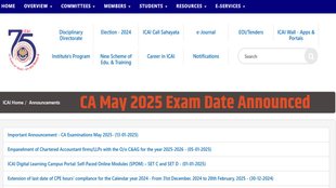 CA May 2025 Exam Date Announced, ICAI,