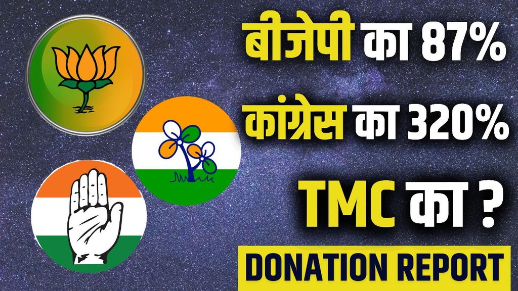 bjp donation, congress donation, tmc donation