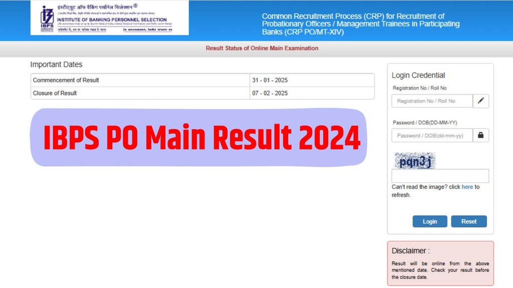 ibps po main result 2024 ,ibps po main result 2024 out,ibps po main result 2024 declared