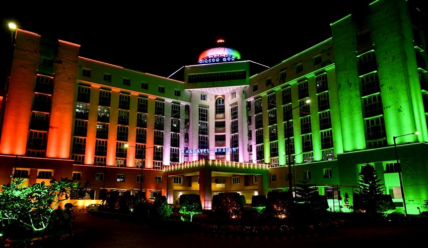 Bhubaneswar Kharavela Bhavan tricolor