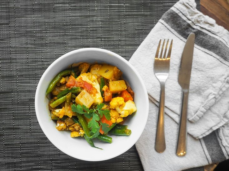 Potato carrot curry