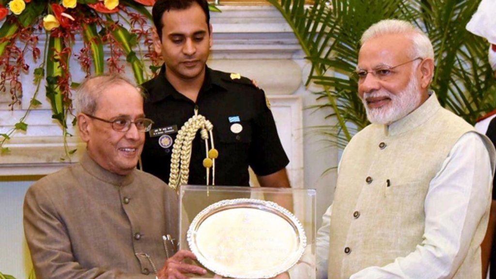Pranab Mukherjee Narendra Modi, Sharmishtha mukherjee,
