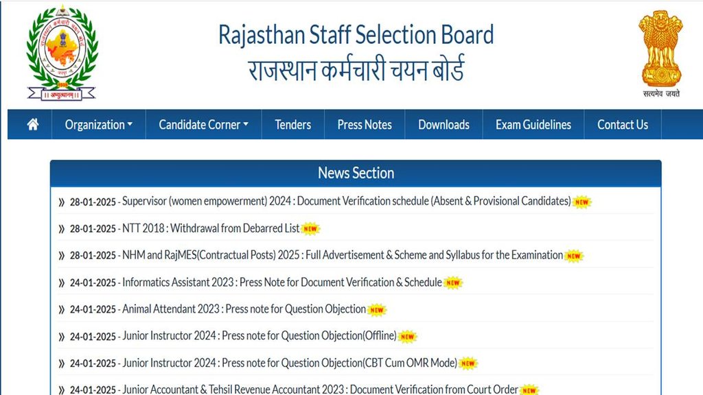 RSMSSB Notification 2025, RSMSSB vacancy, Sarkari naukri,