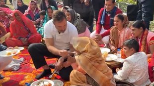 rahul gandhi, dahi chura bhoj, makar sankranti 2025