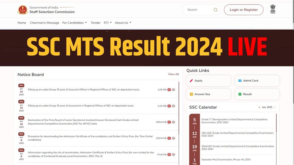 ssc mts result 2024, ssc mts havaldar result 2024, ssc mts exam result 2024 date, ssc mts 2024 results, ssc mts exam result, ssc.gov.in, ssc mts result live