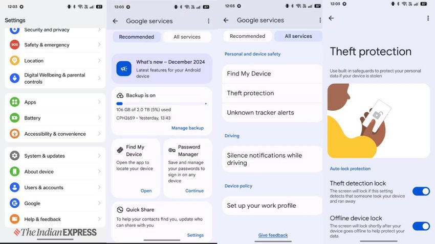 Theft Protection Feature