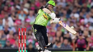 BBL 2025, Big Bash League 2025, David Warner, Warner, Hobart Hurricanes vs Sydney Thunder, Sydney Thunder, Hobart Hurricanes, David Warner half century, डेविड वॉर्नर