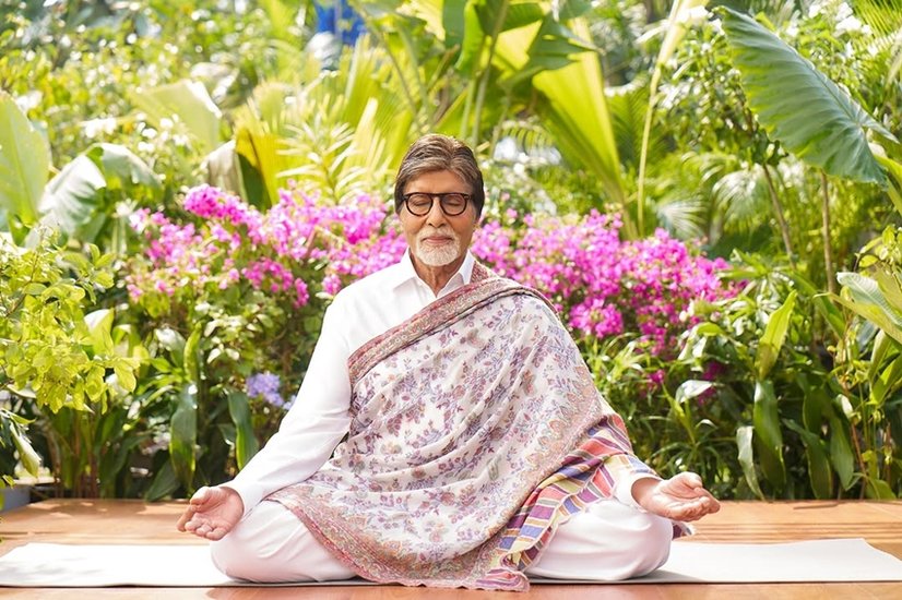 Amitabh Bachchan pranayama