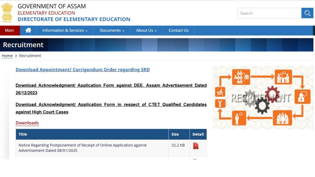 Assam DEE Recruitment 2025,  Assam DEE Recruitment 2025 for 4500 teachers posts,  Assam DEE Recruitment 2025 in lower primary school, Assam DEE Recruitment 2025 upper primary schools