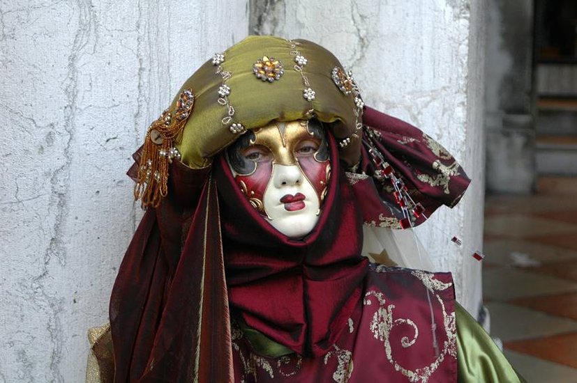 bride's face is blackened