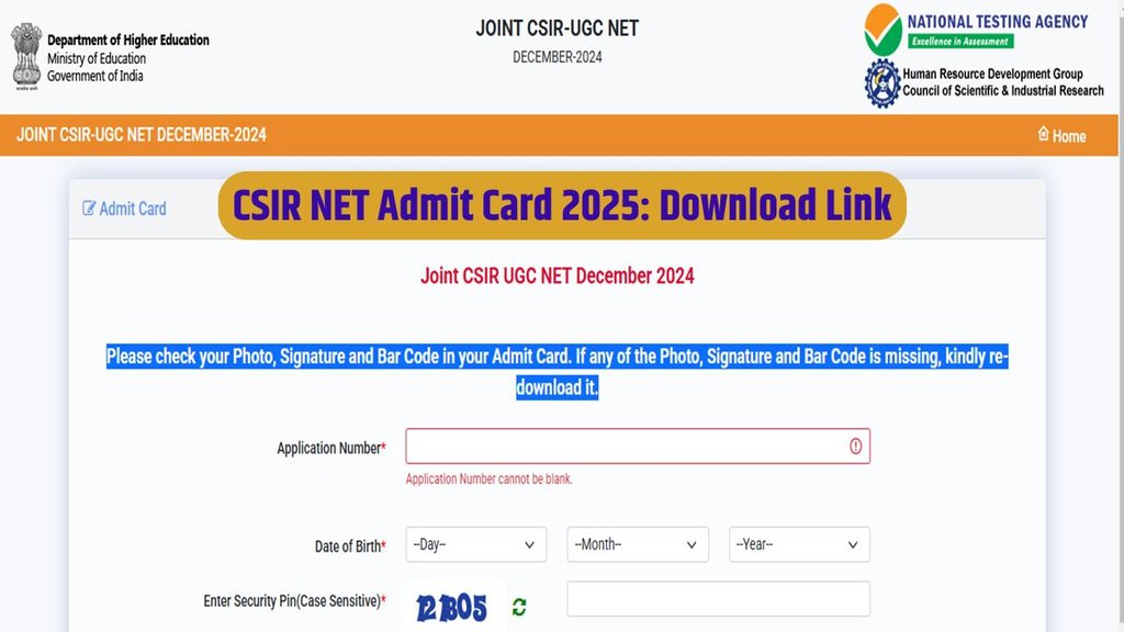 CSIR NET 2025, Admit Card out, nta