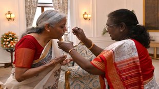 Budget 2025, Nirmala Sitharaman, Curd-Sugar Tradition, Finance Minister, President Draupadi Murmu, Union Budget