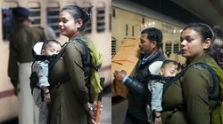 गोद में बच्चा, ममता और फर्ज, भगदड़ के बाद ड्यूटी पर तैनात महिला सिपाही का Photo Viral, लोगों ने कहा- ऐसी मां को सलाम है