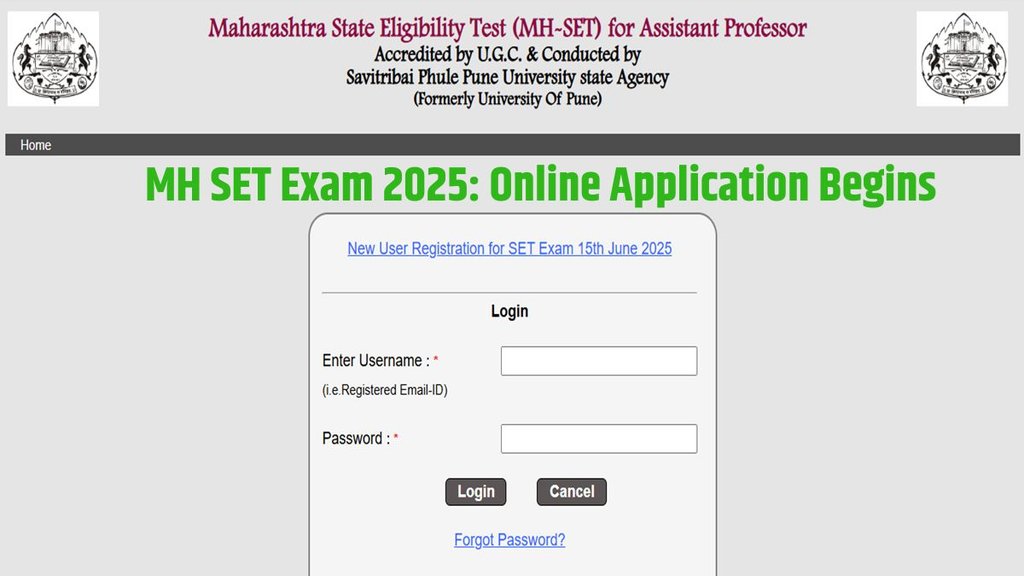 MH SET Exam 2025, MH SET 2025, Online Application start,