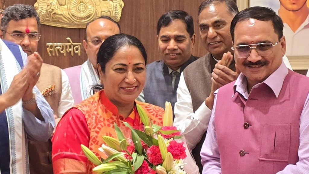 Mahila Samridhi Yojana: दिल्ली की सीएम रेखा गुप्ता। (@Virend_Sachdeva)

