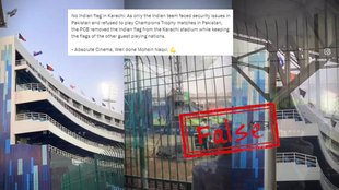 False claim about Indian flag