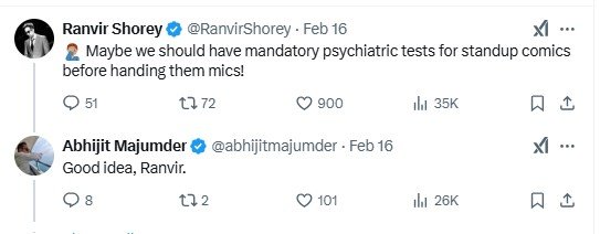 Ranvir Shorey Comment
