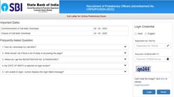 SBI PO Admit Card Out: जारी हो गया एसबीआई पीओ प्रीलिम्स परीक्षा का एडमिट कार्ड, यहां डायरेक्ट लिंक से करें डाउनलोड