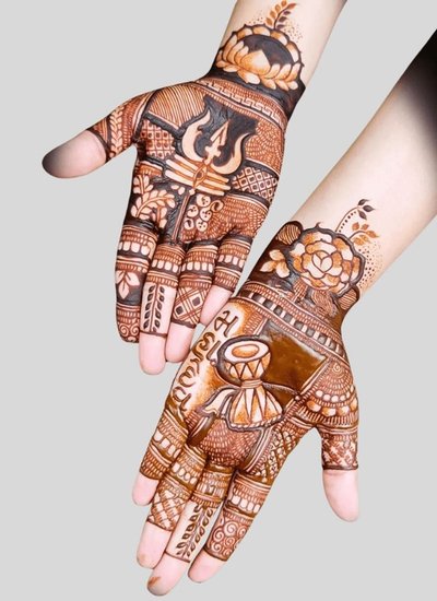 Trishul mehndi art