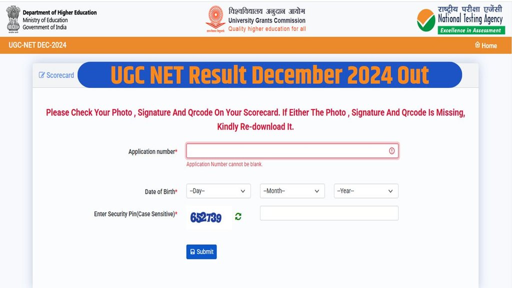 UGC NET Result out, UGC NET December 2024 result out,
