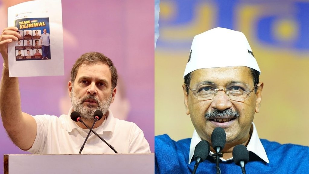 Rahul Gandhi, Arvind Kejriwal, Sheesh Mahal,