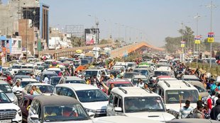 Mahakumbh traffic jam, up bihar border jam, mahakumbh traffic advisory