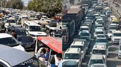 प्रयागराज में फिर चरमराई ट्रैफिक व्यवस्था, घंटों से जाम में फंसे लोग; सड़क पर उतरे सेना के जवान