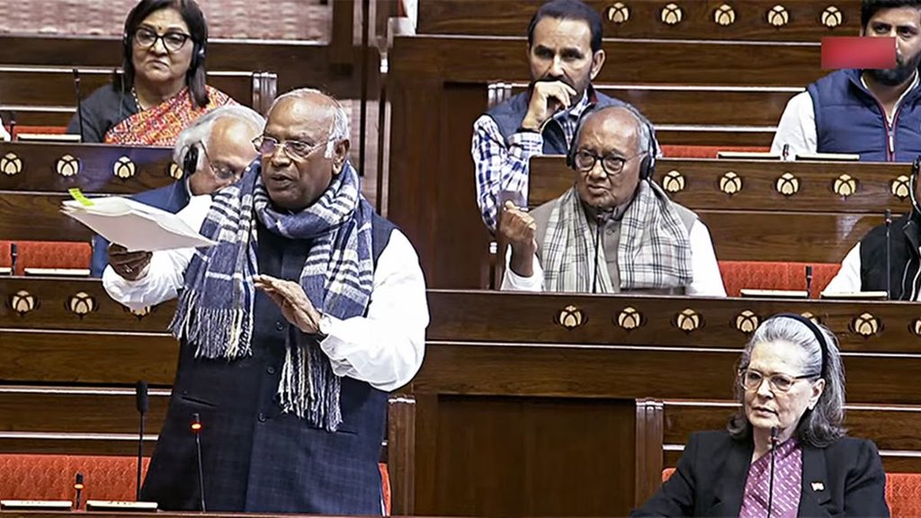 mallikarjun kharge, congress chief, rajya sabha, tera baap,