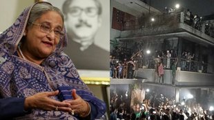 sheikh hasina mujibur house, mujibur house set fire sheikh hasina,