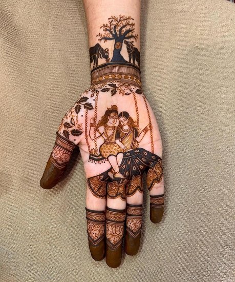 simple Shivratri mehndi