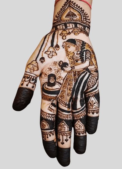 traditional mehndi for Mahashivratri