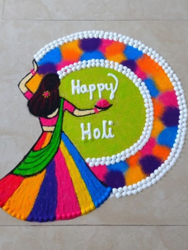 Best Holi Rangoli Designs