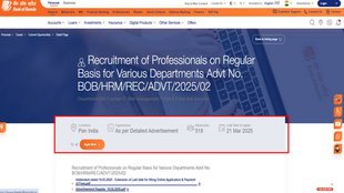 Bank Of Baroda SO Recruitment, BOB, Specialist Officer,