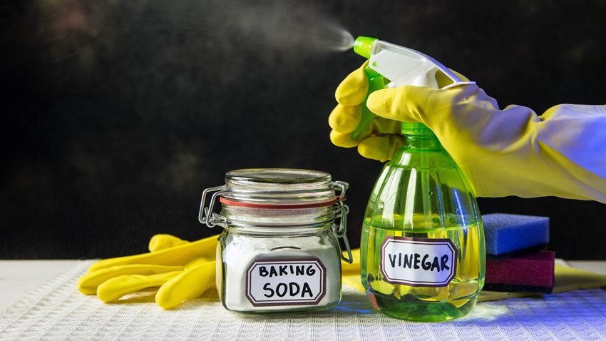 Using,Baking,Soda,Sodium,Bicarbonate,And,White,Vinegar,For,Home