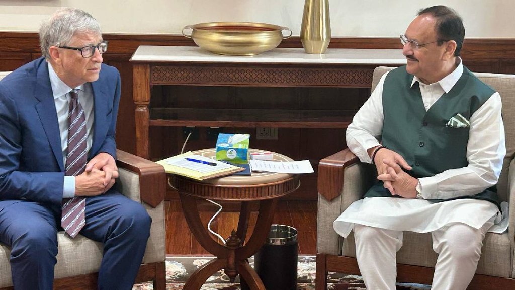 Bill Gates met JP Nadda