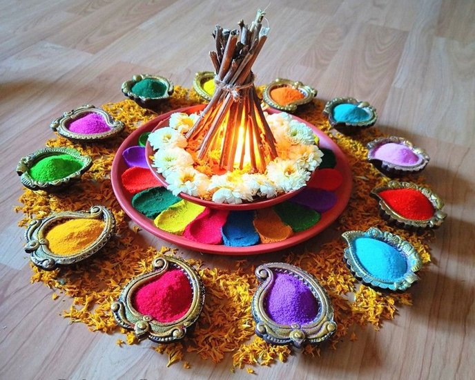 Colorful Rangoli for Holi