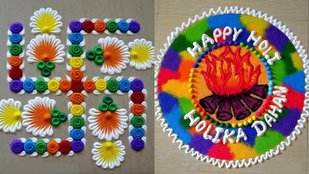 DIY Holi Rangoli