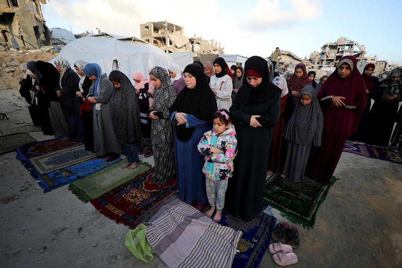 Destroyed mosques in Gaza