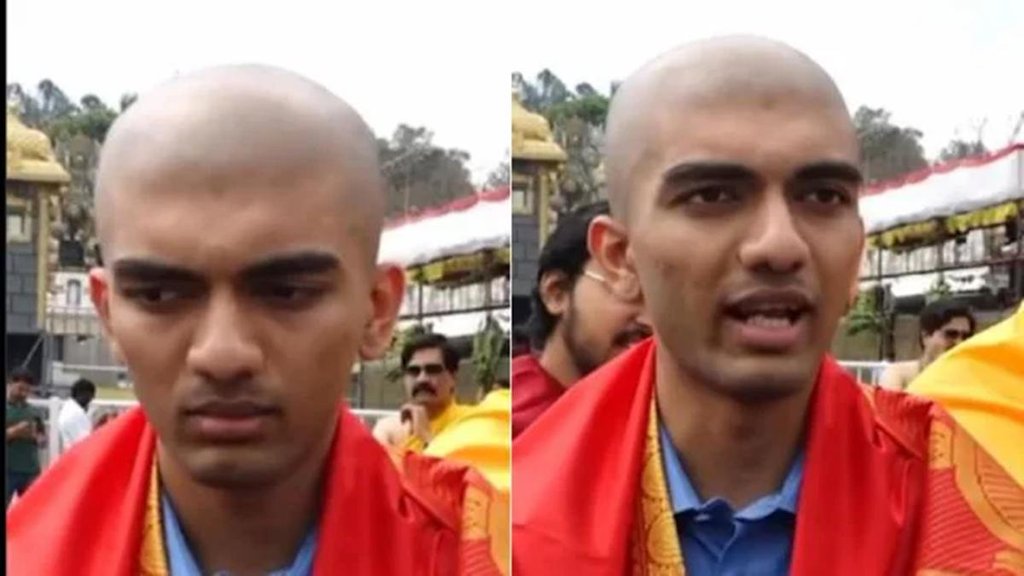 Gukesh D visits Tirupati, Gukesh D head tonsured, Lord Balaji