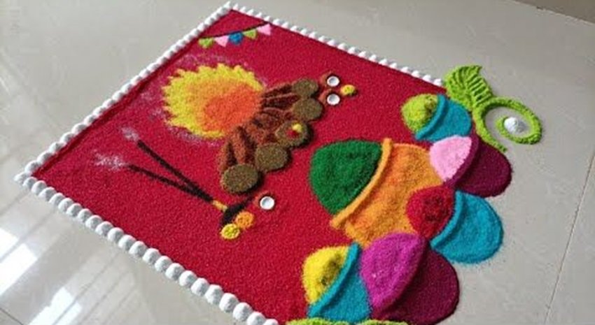 Holi Rangoli Designs