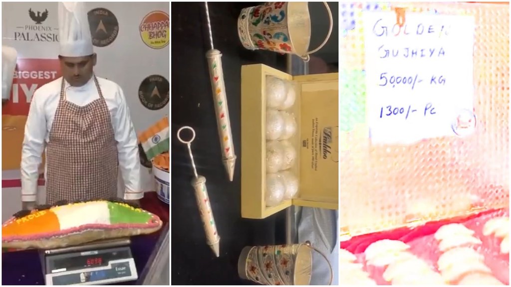 सोने-चांदी वाली इन गुजिया और पिचकारी की काफी चर्चा है। (फोटो- एएनआई)