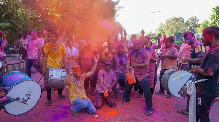 Holi colors and fun
