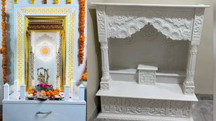 How to clean the temple। How to clean marble temple। Navratri