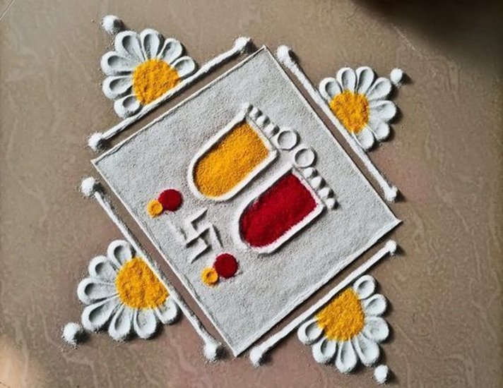 Navratri Latest Rangoli Design idea