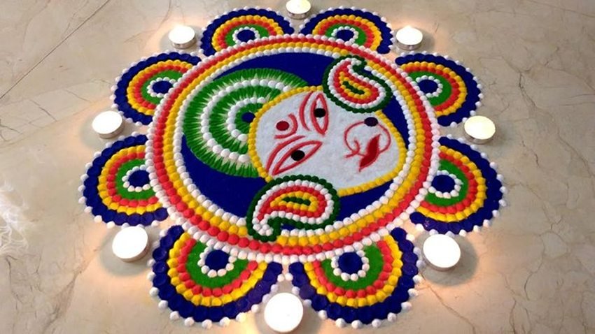 Navratri Rangoli Design 2025